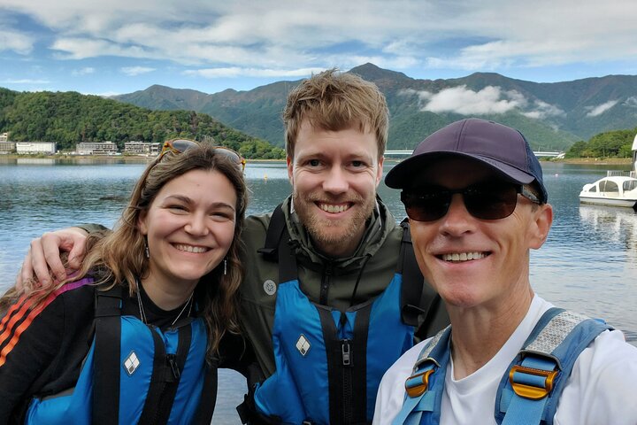 Coffee on a Kayak with Mt. Fuji - Early Morning