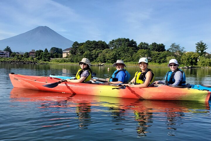 Coffee on a Kayak with Mt. Fuji - Early Morning