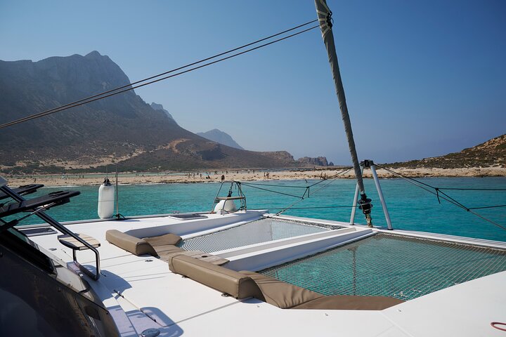 Balos & Gramvousa Luxury Catamaran Sailing Cruise from Kissamos
