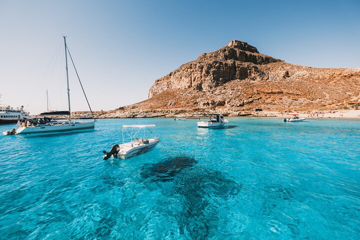 Balos & Gramvousa Luxury Catamaran Sailing Cruise from Kissamos