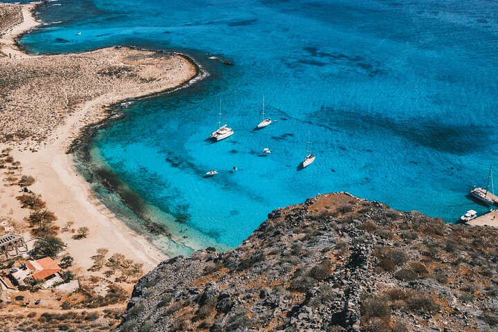 Balos & Gramvousa Luxury Catamaran Sailing Cruise from Kissamos