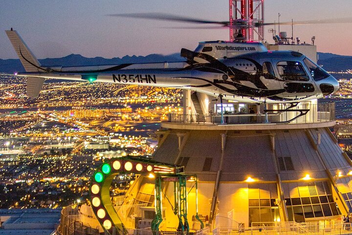 Las Vegas Helicopter Night Strip Flight Tour with Optional Dinner