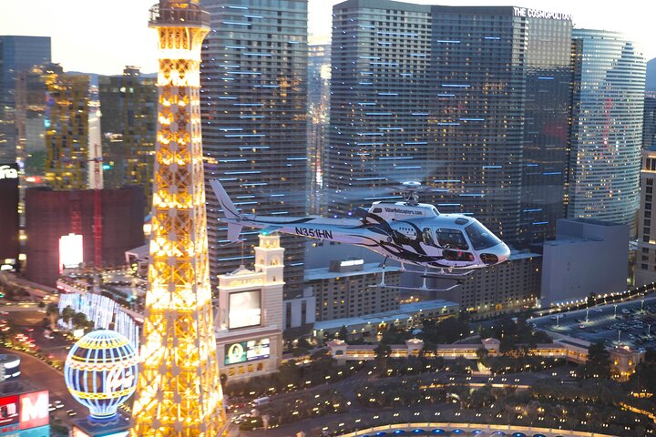 Las Vegas Helicopter Night Strip Flight Tour with Optional Dinner