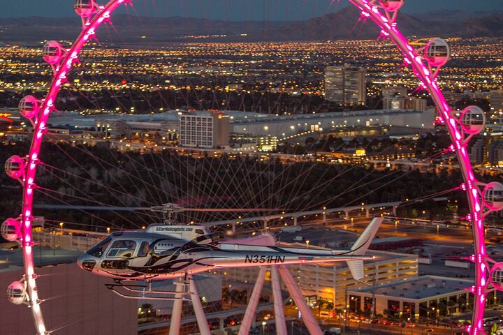 Las Vegas Helicopter Night Strip Flight Tour with Optional Dinner
