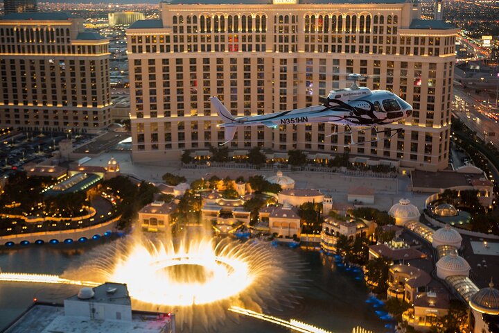 Las Vegas Helicopter Night Strip Flight Tour with Optional Dinner