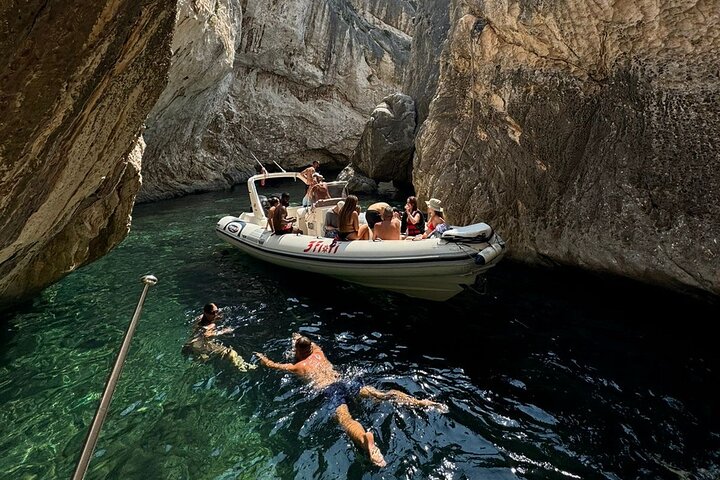 Speed Boat Tour to Vlore's Secret Blue Cave at Grama Bay