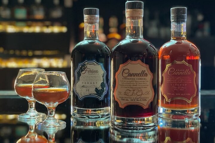 Downtown Reno Distillery Tasting Flight and Signature Cocktail