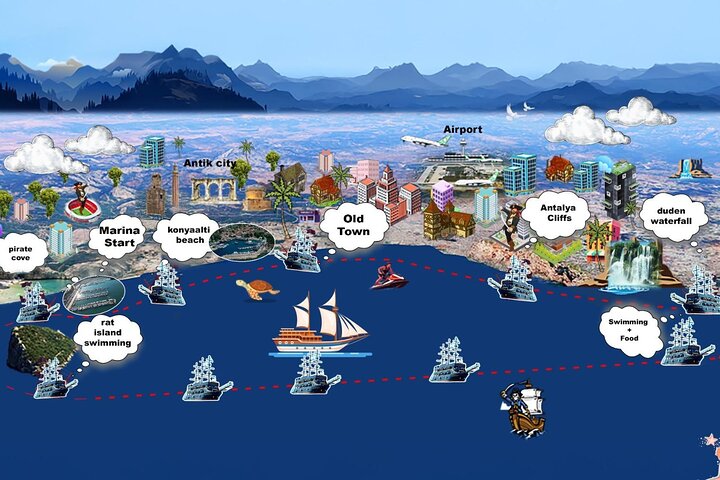 Antalya Boat Tour with Round Transfer from Belek