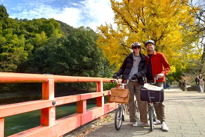 Slow Cycling Tour at Uji's Matcha Green Tea Fields and Heritage