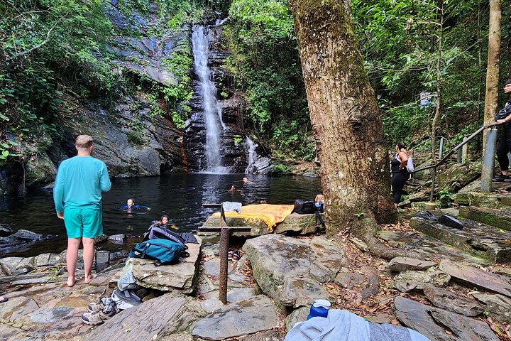 Swim and Unwind at a Scenic Waterfall from Hopkins Village