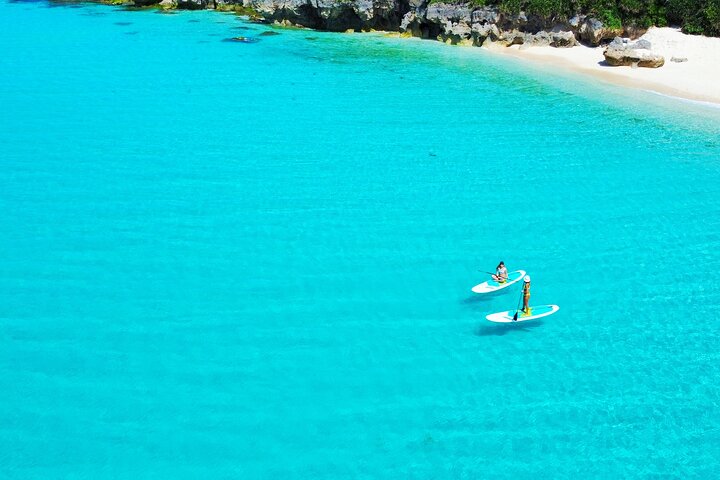 Miyakojima Standard Plan [SUP & Sea Turtle Snorkel] No extra charge｜Full refund guarantee｜Free rental and photos｜1 year old ~ OK｜Empty handed