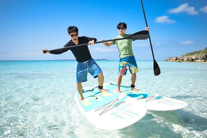 Miyakojima Standard Plan [SUP & Sea Turtle Snorkel] No extra charge｜Full refund guarantee｜Free rental and photos｜1 year old ~ OK｜Empty handed