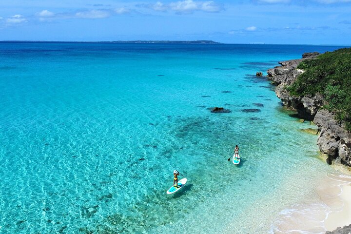 Miyakojima Standard Plan [SUP & Sea Turtle Snorkel] No extra charge｜Full refund guarantee｜Free rental and photos｜1 year old ~ OK｜Empty handed