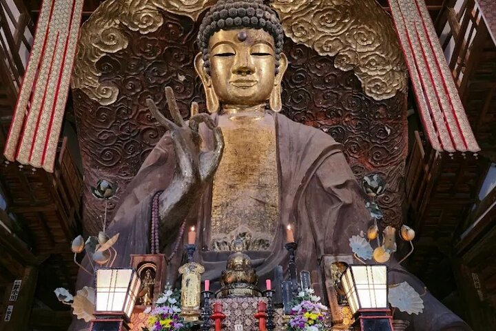 Guided Tour in Gifu Great Buddhist Statue Golden Gate Shrine