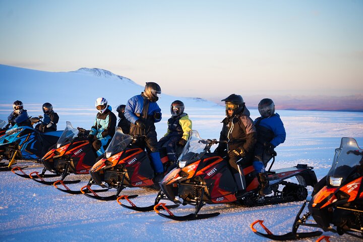 Snowmobiling from Husafell