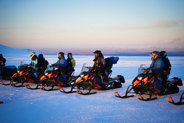 Snowmobiling from Husafell