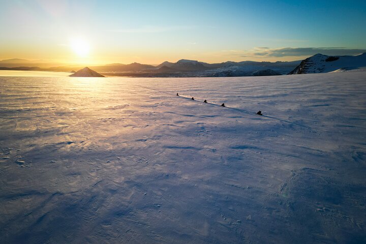Snowmobiling from Husafell