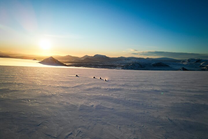 Snowmobiling from Husafell