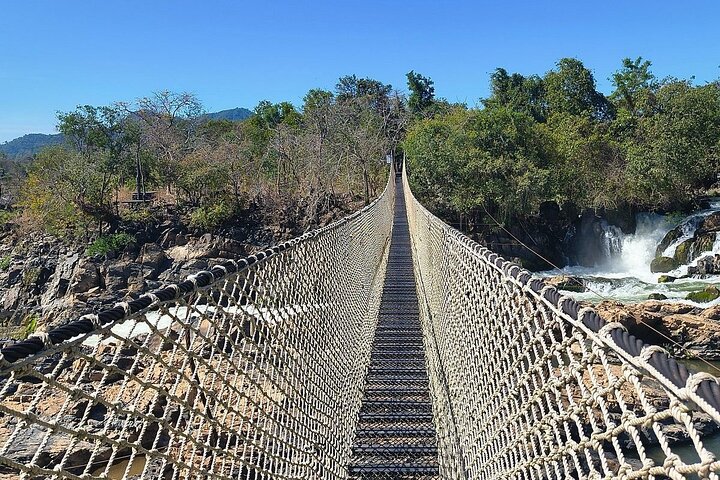 Suspension Bridge Tour at Li Phi Waterfall