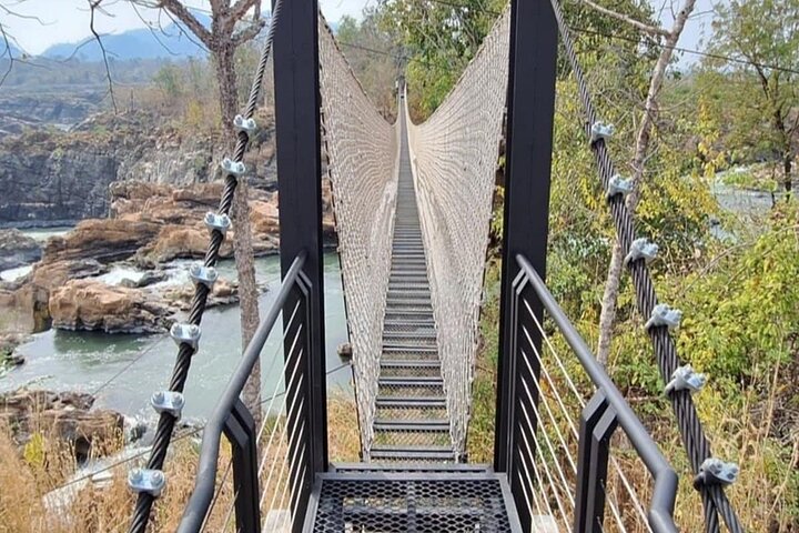 Suspension Bridge Tour at Li Phi Waterfall