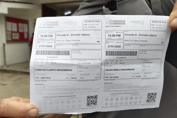 Ticket to Machupicchu