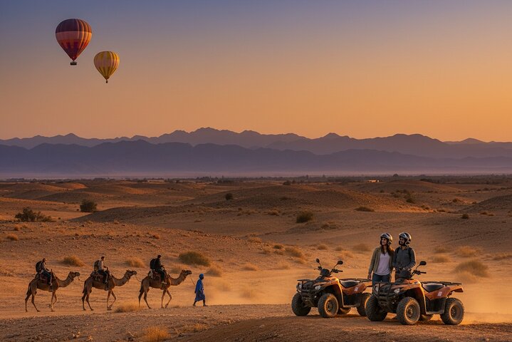 Marrakech Hot Air Balloon Sunrise & Agafay Sunset Dinner