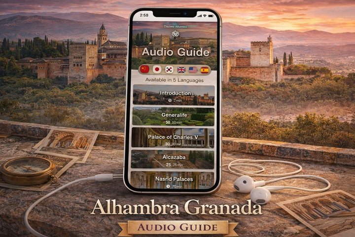 Granada Alhambra & Nasrid Palaces Ticket with Digital Audio Guide