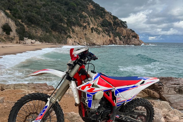 Off-road through the hinterland of Catalonia by motorcycle