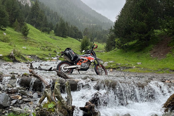 Off-road through the hinterland of Catalonia by motorcycle