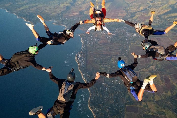 Tandem Skydiving Over the Mediterranean Sea in Side Manavgat