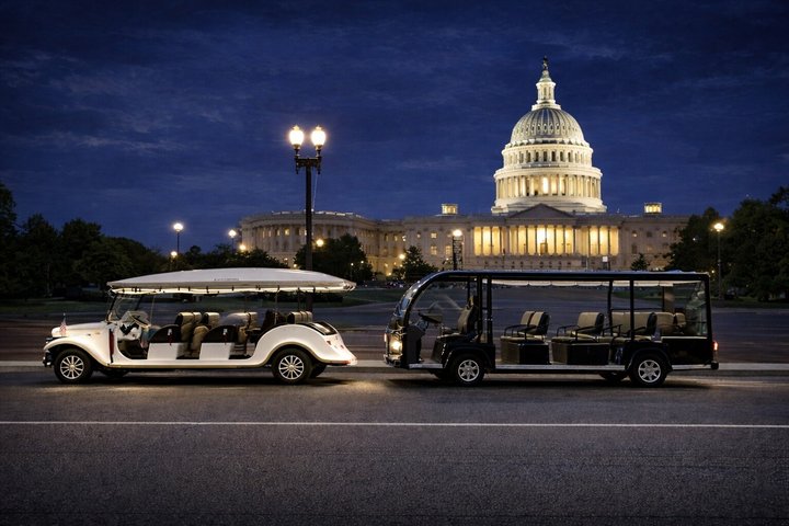 Washington, DC: Sunset & After-Dark Monuments Tour by E-Cart