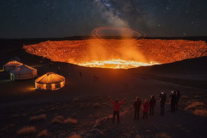3 Day Tour Shavat Darwaza Gas Crater Ashgabat Merv Farap