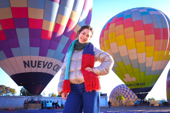 Balloon flight + Breakfast in cave + Pyramids + Pick up CDMX.