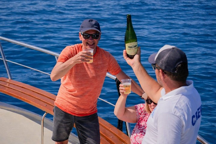 Discover whales in Tenerife: yacht tour with bath and lunch