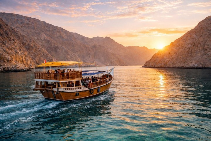Musandam Khasab Overnight Dhow Cruise with BBQ Dinner