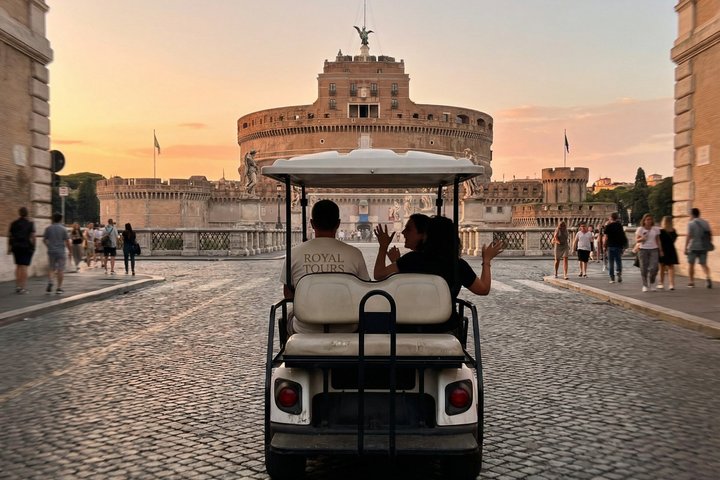 Rome 3H Private Golf Cart Tour with Pick Up and Drop Off Included