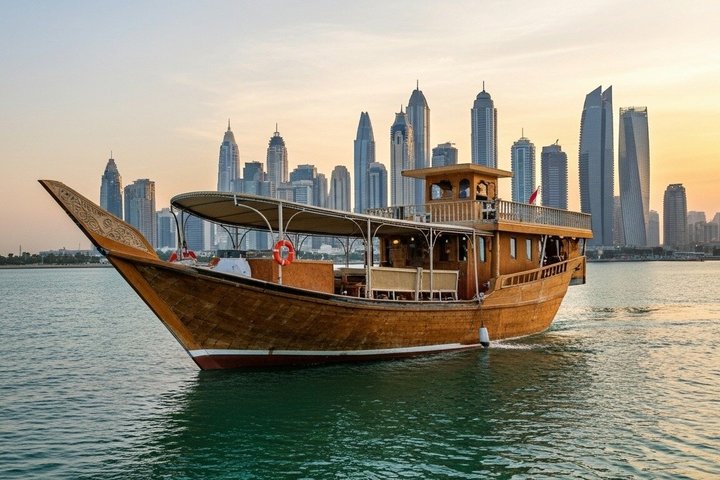 Doha: Traditional Sunset Dhow Cruise Tour with BBQ Buffet Dinner