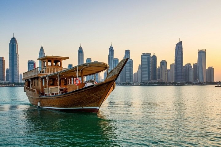 Doha: Traditional Sunset Dhow Cruise Tour with BBQ Buffet Dinner