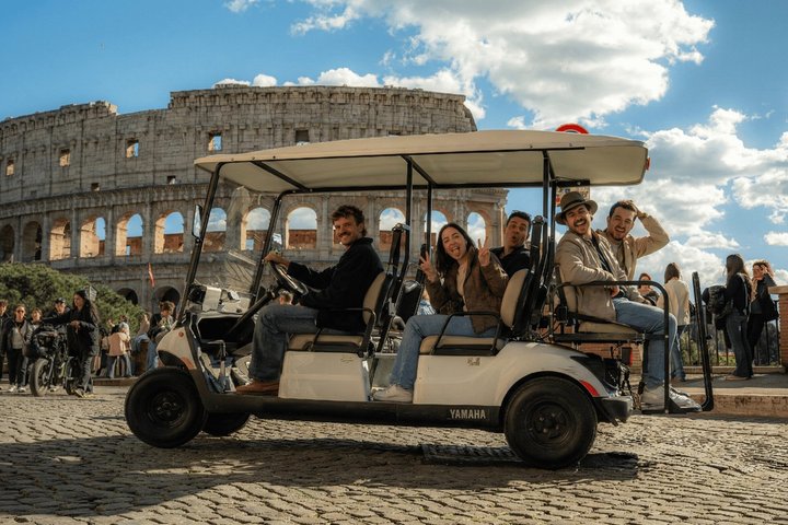 Rome 3H Private Golf Cart Tour with Pick Up and Drop Off Included