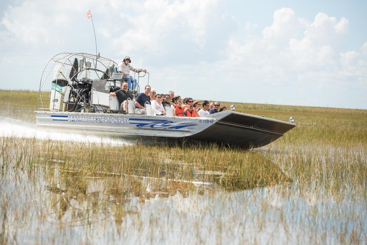 Everglades Airboat, Wildlife Exhibit, & Roundtrip Bus from Miami