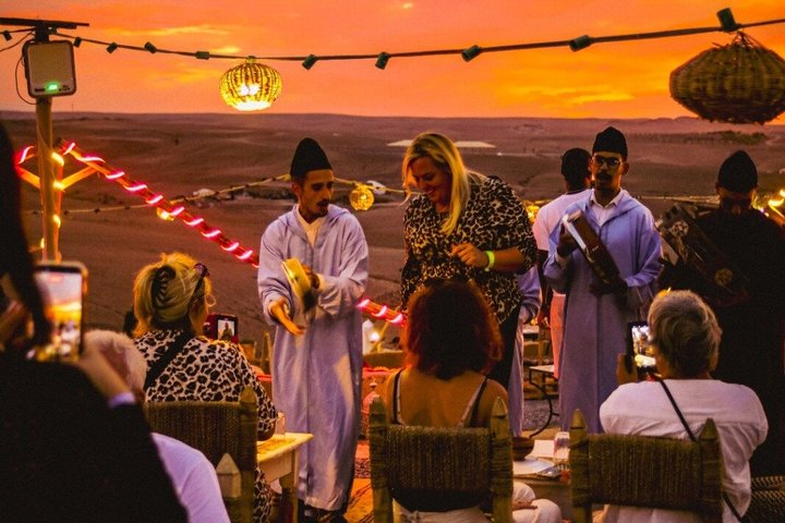 Agafay Desert Dinner, Camel Ride, Fire Show & Traditional Music