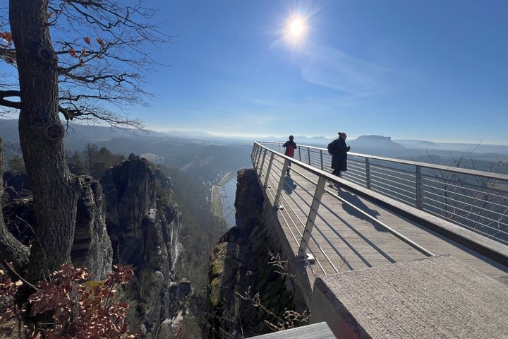 From Dresden: Bastei Bridge, Gorge Boat & Narnia Rocks Tour