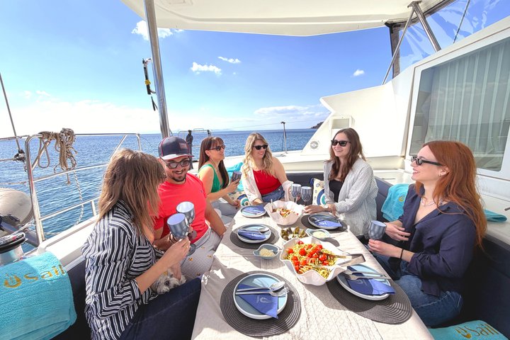 Luxury Catamaran Morning Semi-Private and Greek Gastronomy Athens