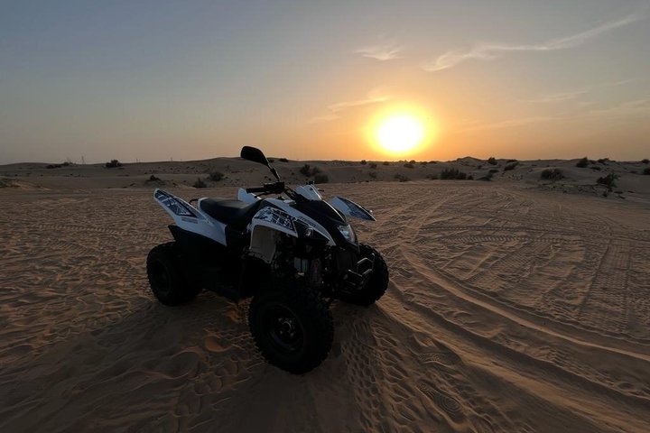 Dubai Desert Safari Dune Bashing, 60min ATV Quad, Camel Ride, BBQ
