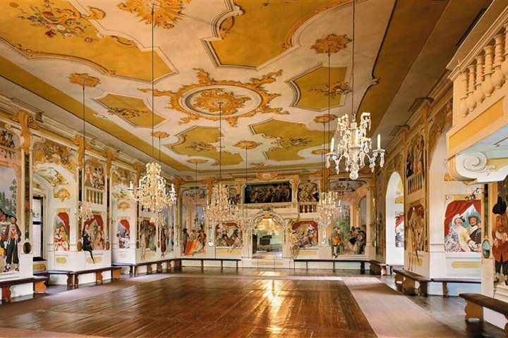 Cesky Krumlov Castle Interiors, Baroque Theatre, and Town Tour