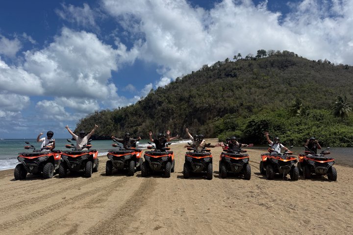 St Lucia ATV Tour : Waterfall, Plantation, Beach and Distillery