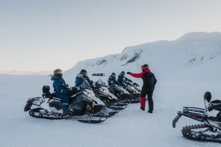 Gullfoss: Langjokull Glacier Ice Cave and Snowmobile Guided Tour