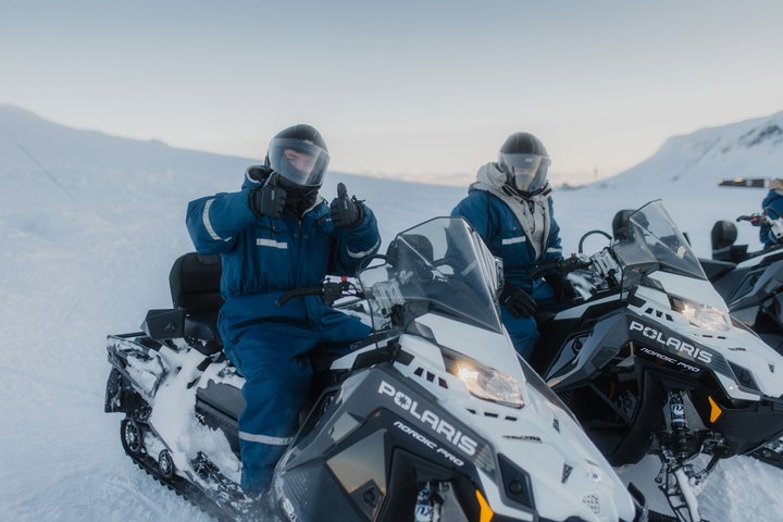 Gullfoss: Langjokull Glacier Ice Cave and Snowmobile Guided Tour