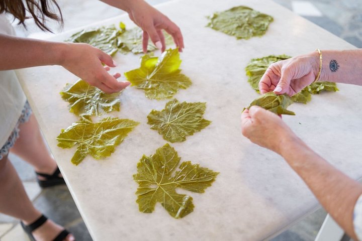 Maria's Open Cooking Class lessons in Delux hotel of Paros