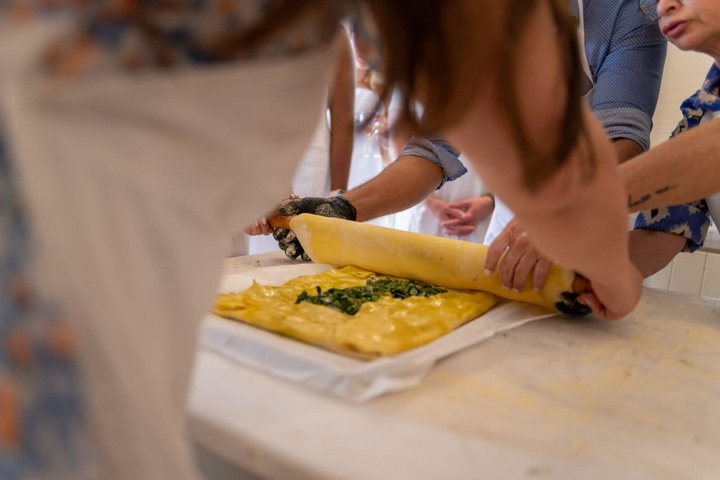 Maria's Open Cooking Class lessons in Delux hotel of Paros